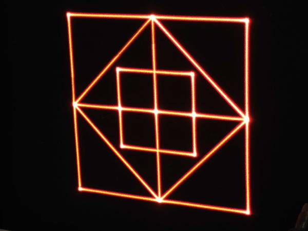 red halo with green small inside