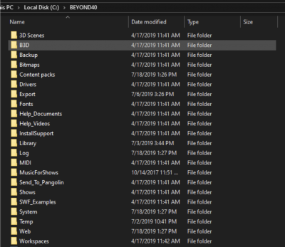 Windows Folder overview BEYOND